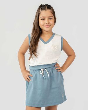SET Falda + Chaleco CLUB Azul