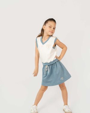 SET Falda + Chaleco CLUB Azul