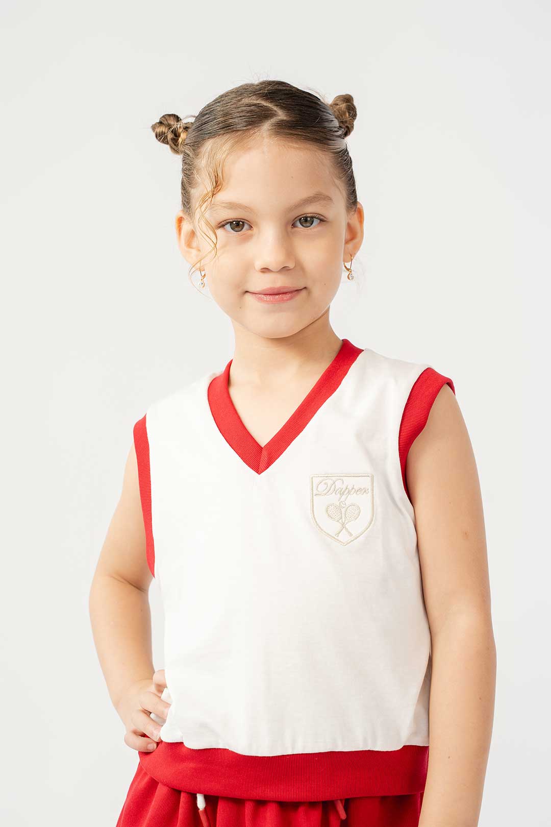 SET Falda + Chaleco CLUB Rojo