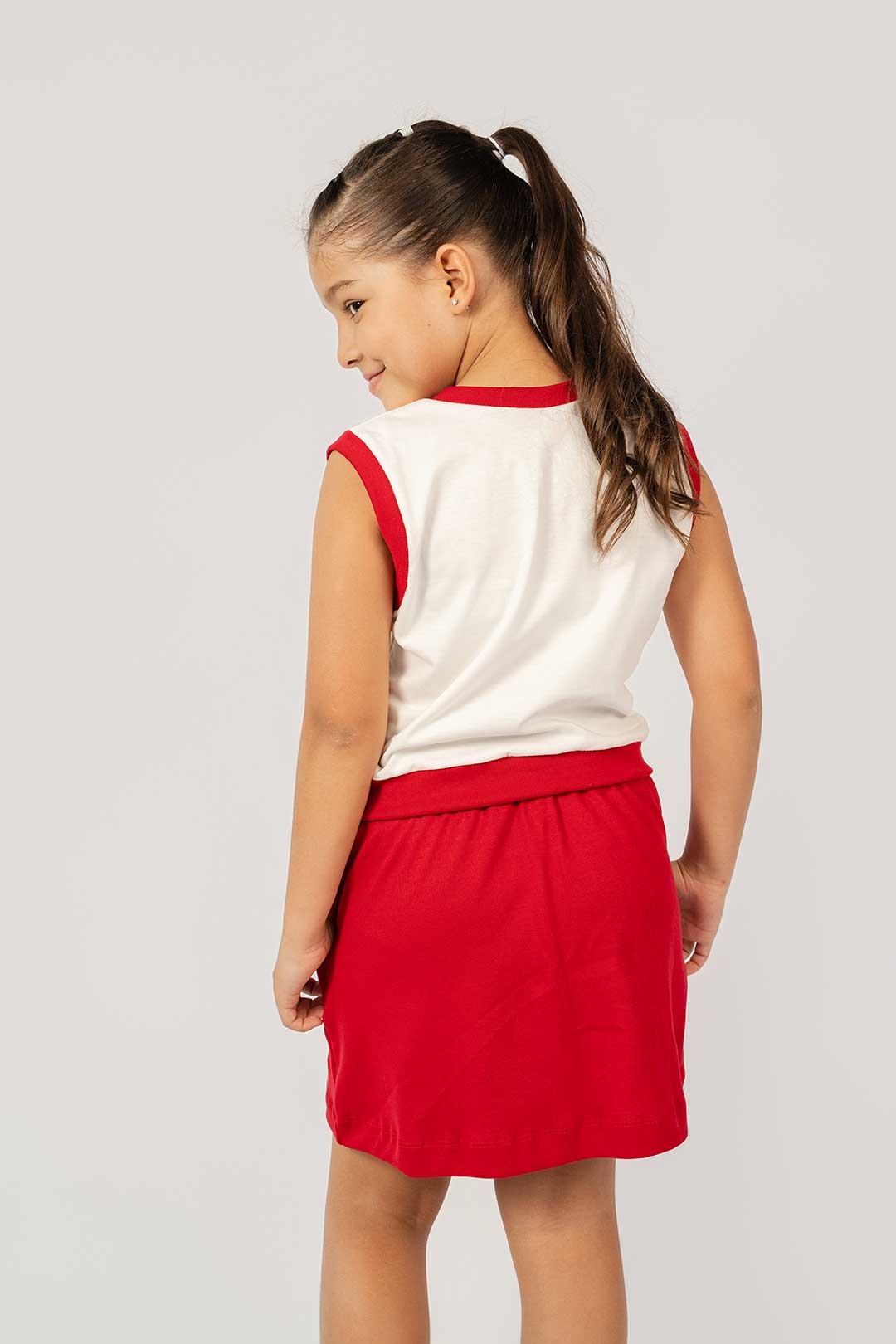 SET Falda + Chaleco CLUB Rojo